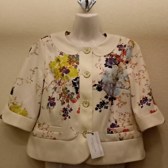 Ted Baker Zohe Summer Bloom Canvas Crop Jacket - Picture 9 of 17